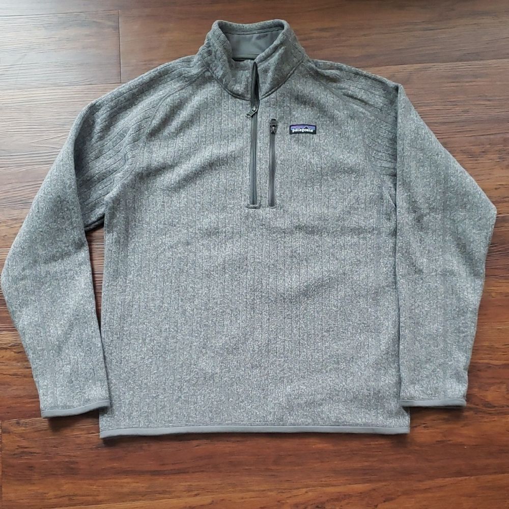Patagonia Mens Gray Quarter-Zip Better Sweater Pullover Size Medium